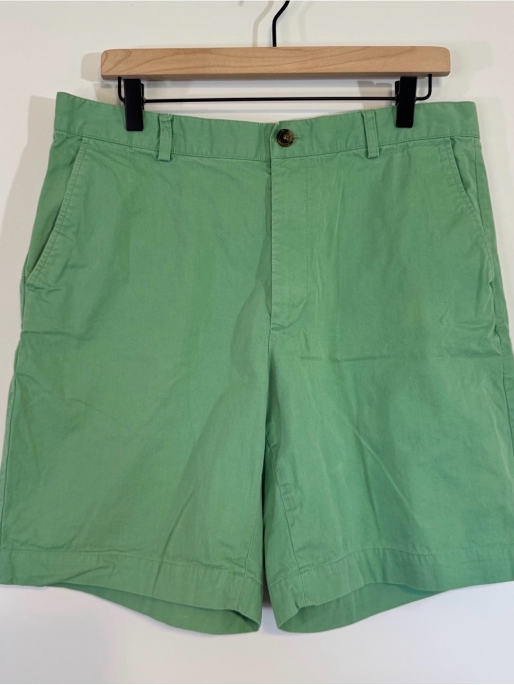Brooks Brothers Men's Green Cotton Casual Shorts Size 35
